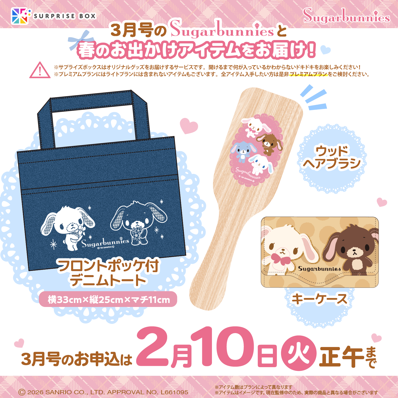 サプライズボックス」でサンリオキャラクターの3月号を申し込み受付中