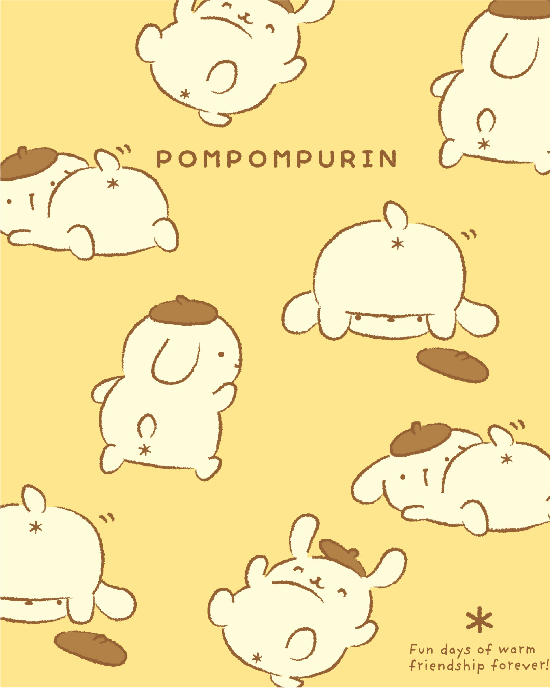 ポムポムプリン わらって♪もっと動くポムポムプリン - LINE スタンプ