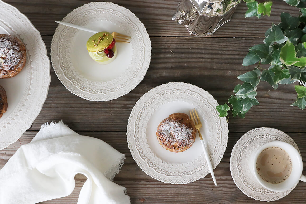 ELIOS FINEZZA エリオス フィネッツァ デザートプレート 23cmクリーム