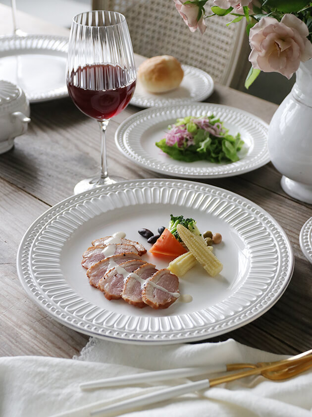 ELIOS PERLE エリオスパール ディナープレート ホワイト29cm イタリア