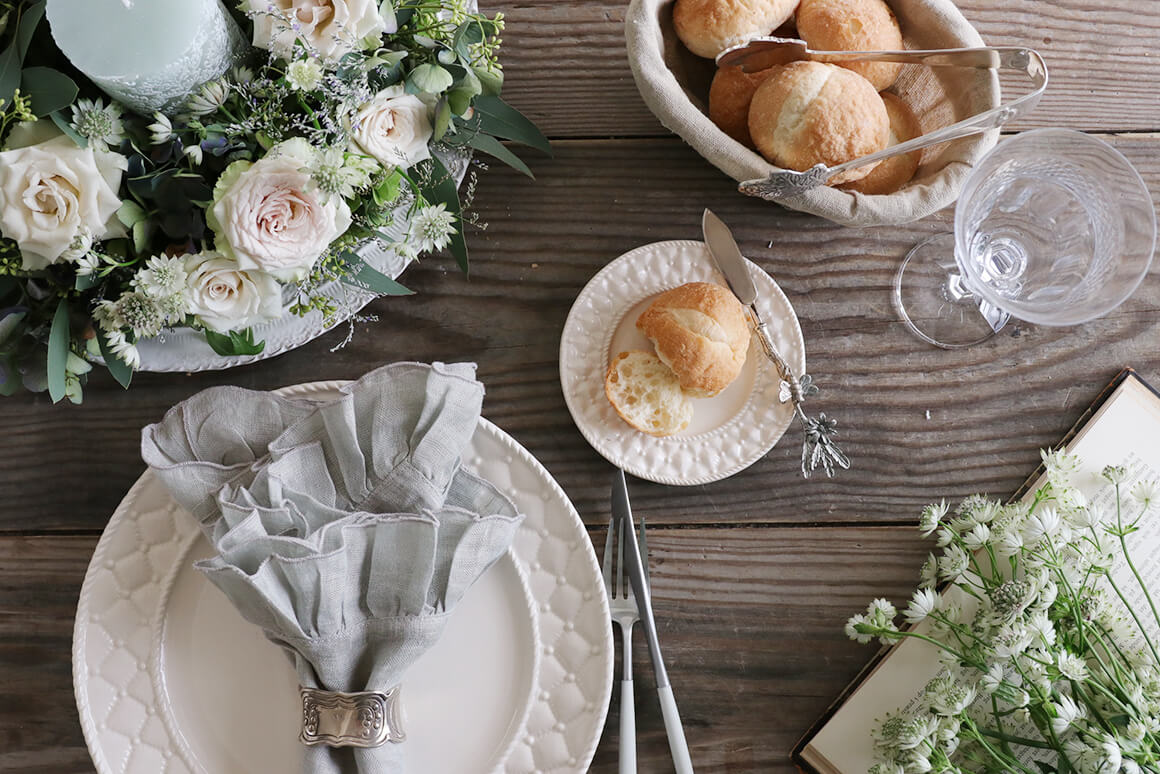 ELIOS MATELASSE パン皿 クリーム キルティングイタリア 陶器 お皿