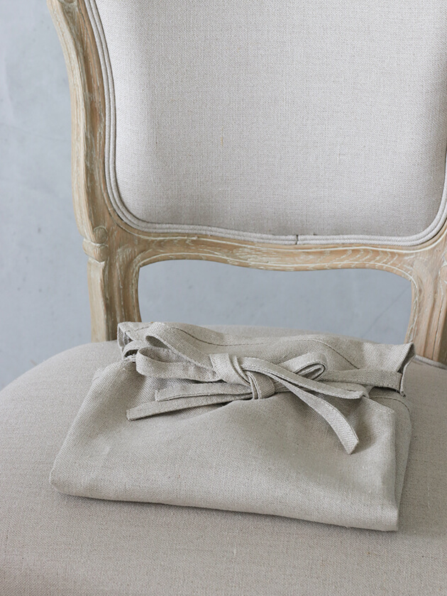 SGDダイニングチェアCHARM用シートカバーナチュラルリネン - サラグレース