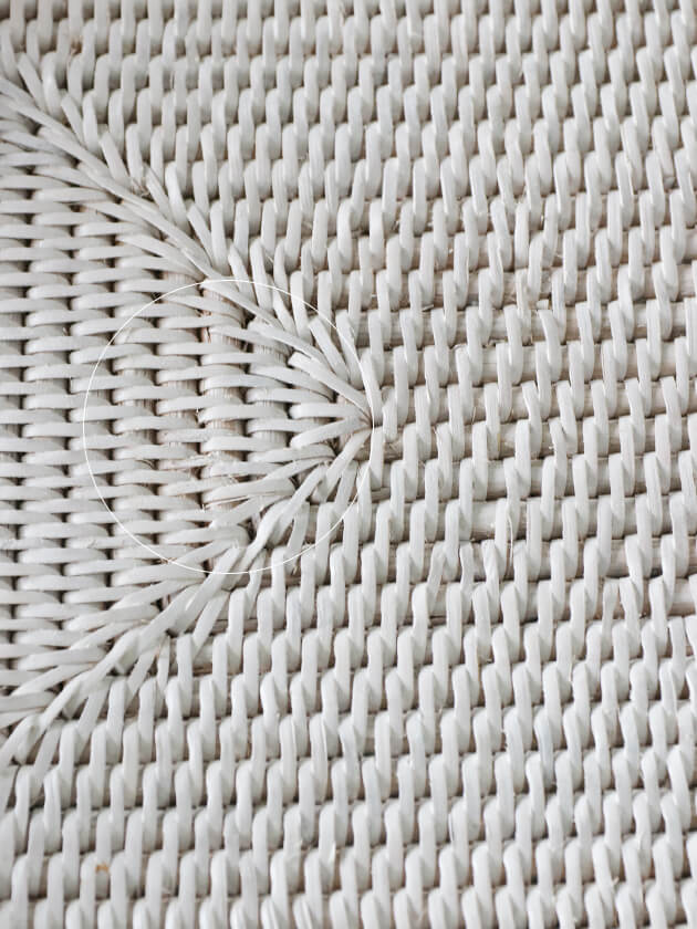 BAOLGIラタンレクタングラートレーホワイト