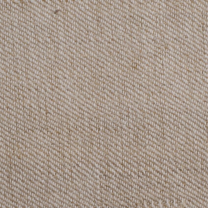 Handwoven vintage linen drill fabric, natural 100% linen - SARTOR