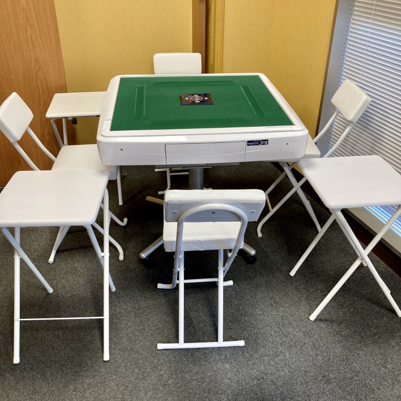 4本セット】折りたたみサイドテーブル（ホワイト） / 全自動麻雀卓