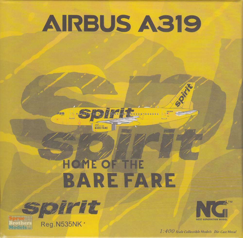 NGM49022 1:400 NG Model Spirit Airlines Airbus A319-100 Reg