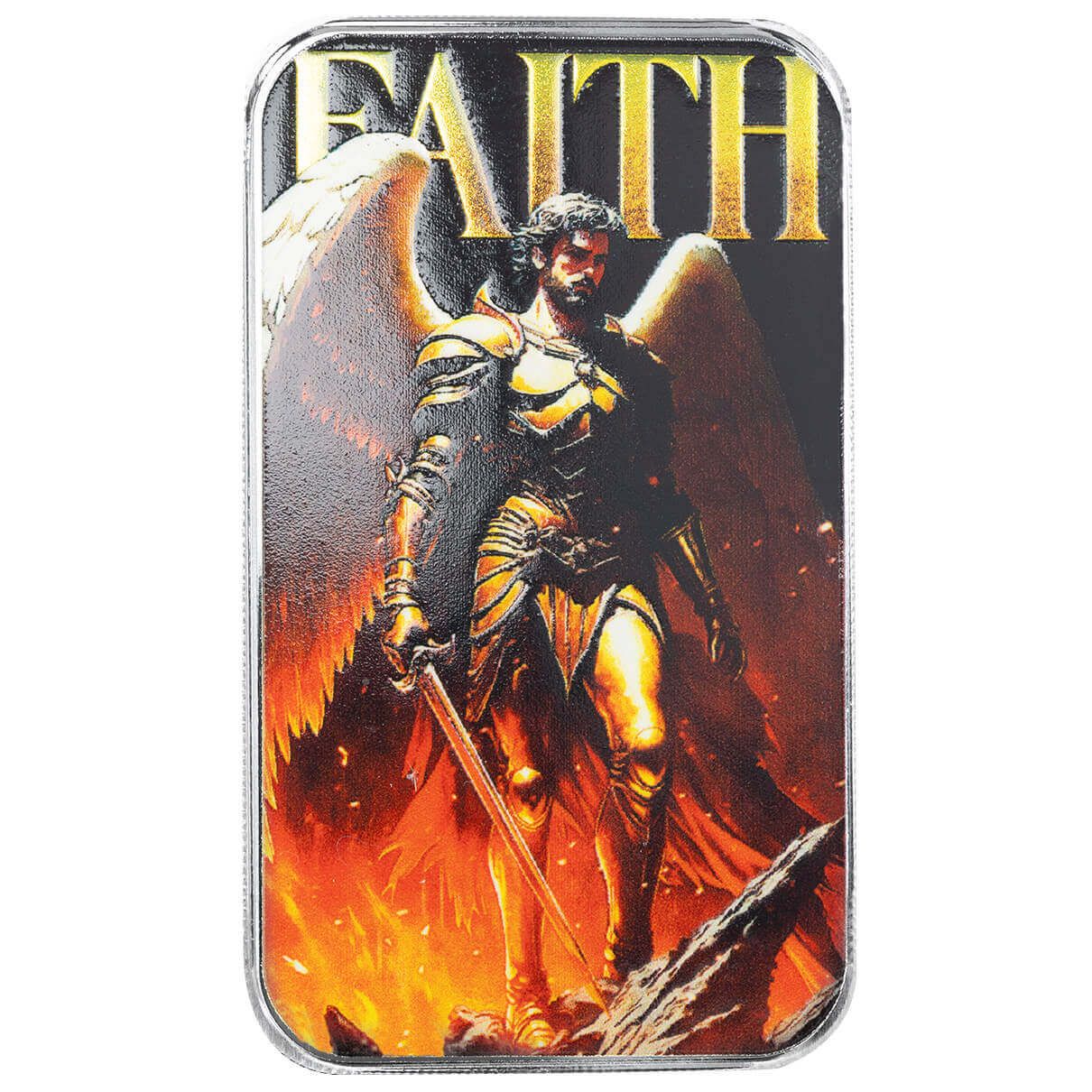 Easter | Archangel Michael “Faith” 1 oz 999 Fine Silver Color Bar