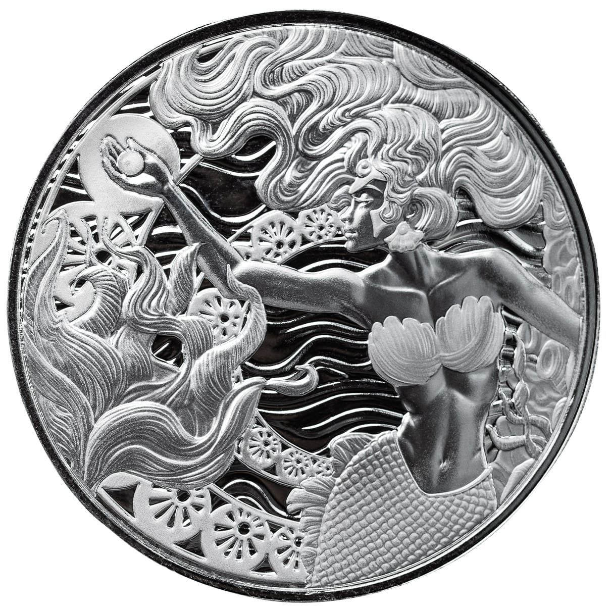 2025 Samoa | Mermaid & Pearl 1 oz 999 Fine Silver Coin Alpha