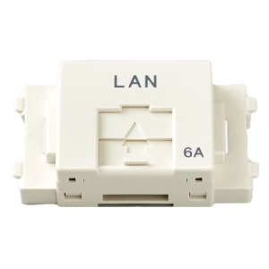 モジュラージャック付JISプレートキット KT-MJ-C6A-KIT(PW) 10個入