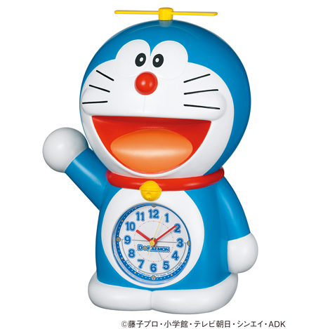 ドラえもん」の元気な声で起きよう！ 2種類のおしゃべりアラームを搭載