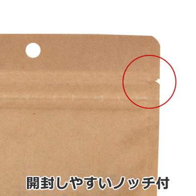 チャック付クラフト平袋窓付穴あき140×200: 袋・ラミネート袋｜包装