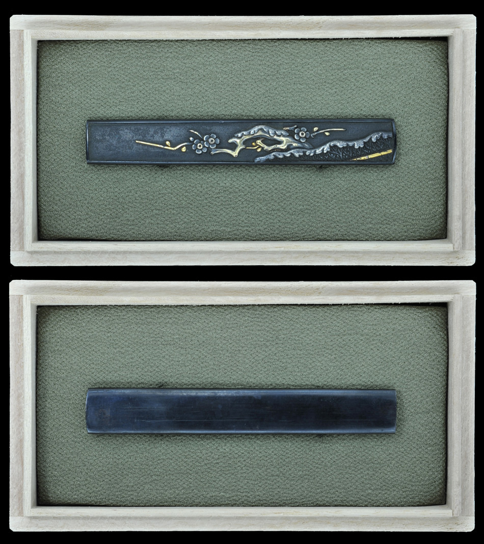 小柄 赤銅魚子地 雪中梅図 (KO-011913)｜刀・日本刀の販売なら日本刀