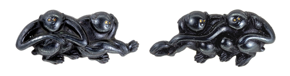 目貫 無銘 古後藤 二疋猿猴図目貫(ME-030116)｜刀・日本刀の販売なら