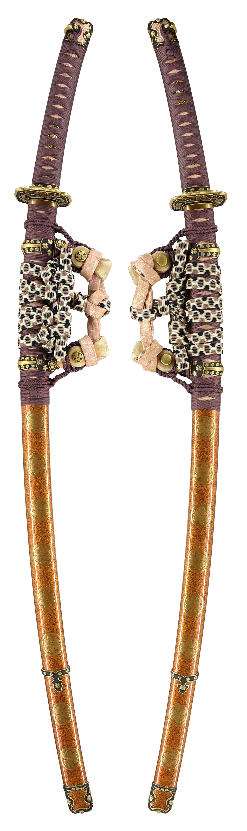 陣太刀拵 金梨子地葵紋散蒔絵鞘糸巻太刀拵 (KKO-090216)｜刀・日本刀の