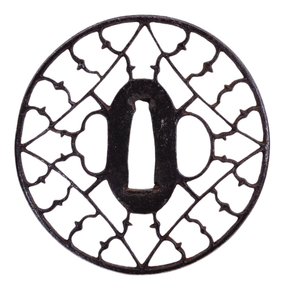 鍔 無銘 京透 糸巻雁金透鍔(TU-021217)｜刀・日本刀の販売なら日本刀