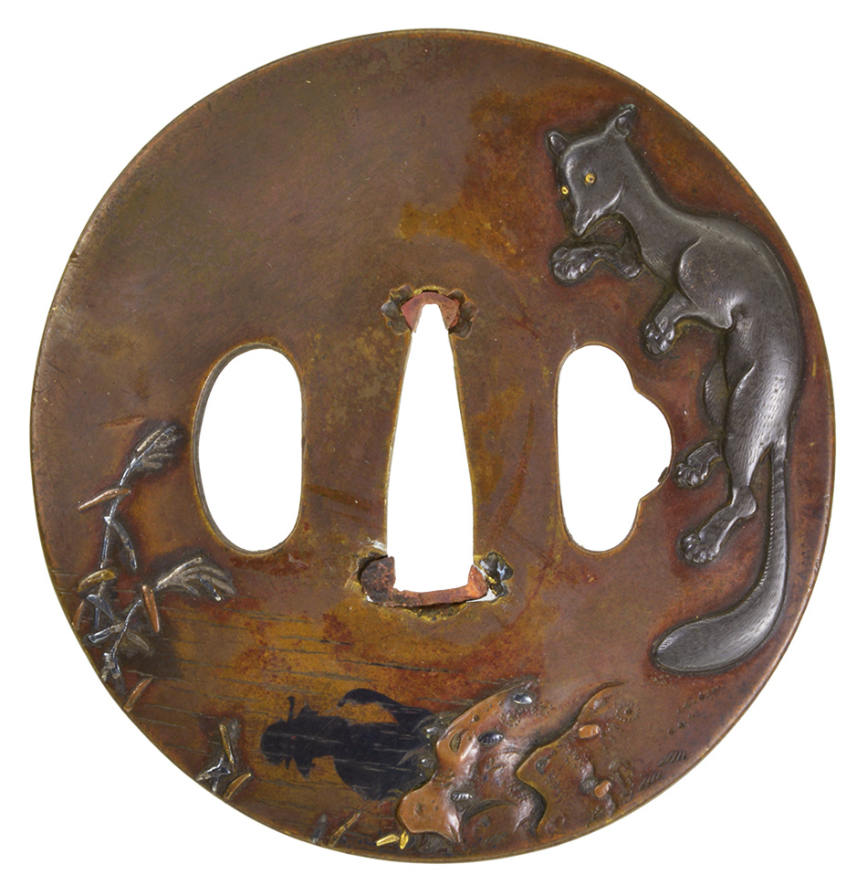 鍔 無銘 水戸 化狐図鍔(TU-040618)｜刀・日本刀の販売なら日本刀専門店