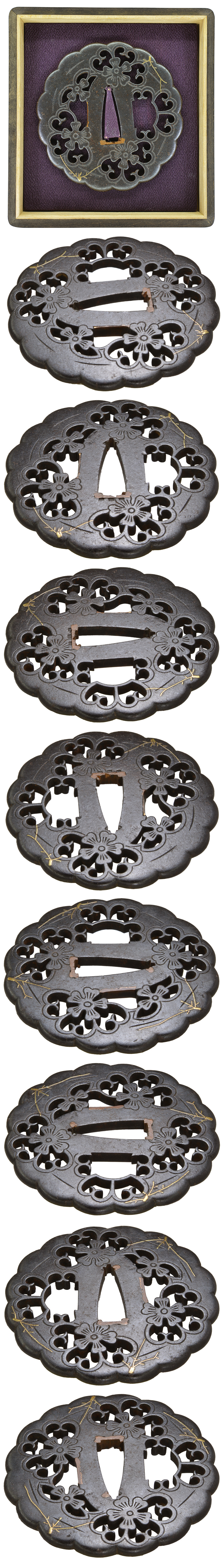 鍔 無銘 神吉 霞桜透図鍔（TU-010220)｜刀・日本刀の販売なら日本刀