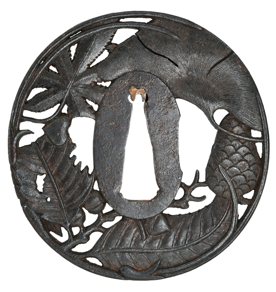 鍔 銘 武州住正克 吹寄透鍔(TU-031222)｜刀・日本刀の販売なら日本刀