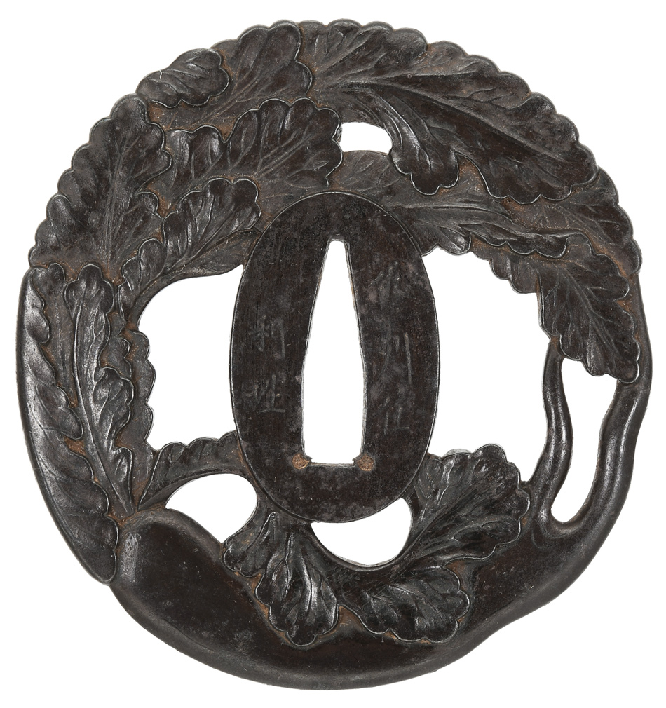 鍔 銘 佐川住利姓 七十五寿 大根透鍔 (TU-090924)｜刀・日本刀の販売