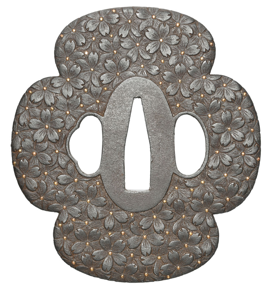 鍔 無銘 武州伊藤派 桜花尽図鍔 (TU-091024)｜刀・日本刀の販売なら