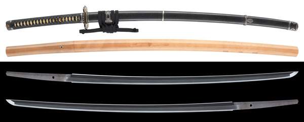 刀 陸奥会津住三善長道 慶応三卯年八月日 附 印伝塗鞘打刀拵（KA
