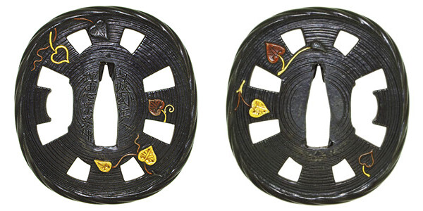 鍔 山城国住人埋忠宗之作 車透葵散図鍔(TU-010315)｜刀・日本刀の販売