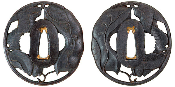 鍔 無銘 伝薩摩 鉈豆透鍔(TU-010416)｜刀・日本刀の販売なら日本刀専門