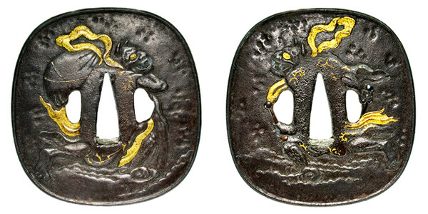 鍔 無銘 東竜斎派 風神雷神図 (TU-010719)｜刀・日本刀の販売なら日本