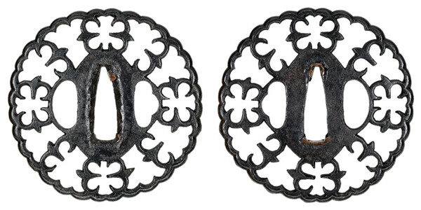 鍔 無銘 尾張（江戸時代） 雁金透鍔 (TU-021121)｜刀・日本刀の販売