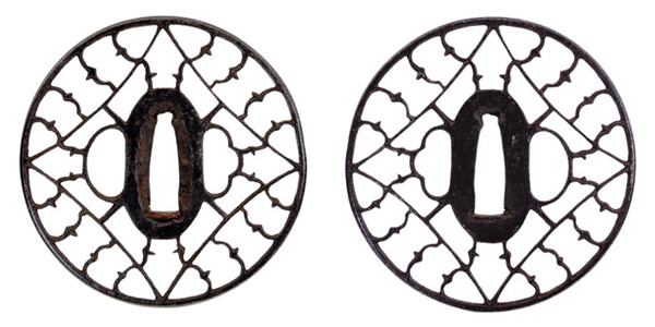 鍔 無銘 京透 糸巻雁金透鍔(TU-021217)｜刀・日本刀の販売なら日本刀