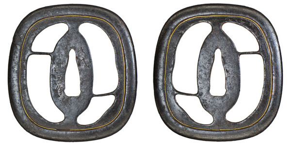 鍔 銘 八代 甚吾 影蝶透鍔 (TU-021220)｜刀・日本刀の販売なら日本刀