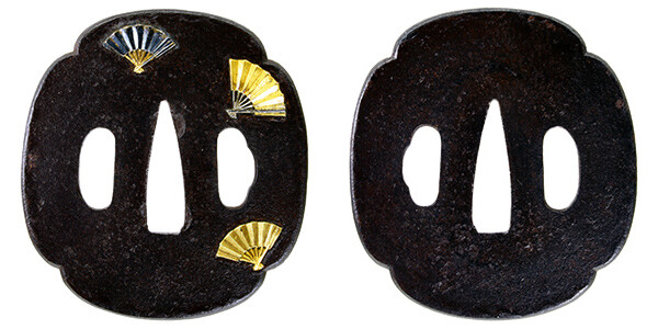 鍔 無銘 水戸 扇子散図鍔(TU-040116)｜刀・日本刀の販売なら日本刀専門