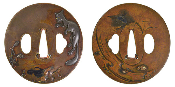 鍔 無銘 水戸 化狐図鍔(TU-040618)｜刀・日本刀の販売なら日本刀専門店