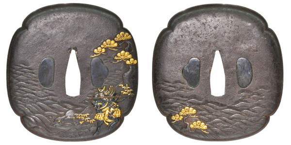 鍔 無銘 水戸 梶原景季図鍔（TU-060719)｜刀・日本刀の販売なら日本刀