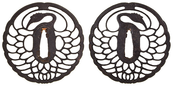 鍔 無銘 京透 鶴丸透鍔(TU-170515)｜刀・日本刀の販売なら日本刀専門店