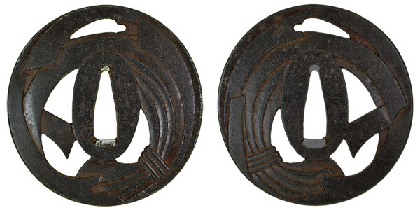 鍔 銘 佐州住利英 熨斗透鍔 (TU-180515)｜刀・日本刀の販売なら日本刀