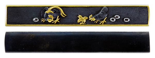 小柄 無銘 京金工 親子鶏図小柄 (KO-030915)｜刀・日本刀の販売なら