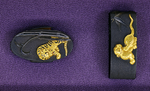 縁頭 銘 東柳軒寿春 竹虎図縁頭(FU-020219)｜刀・日本刀の販売なら日本