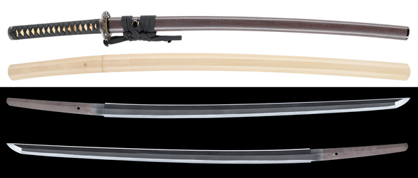 小柄袋、赤銅地に太刀と采配図 小柄袋、赤銅地に太刀と采配図 小柄袋