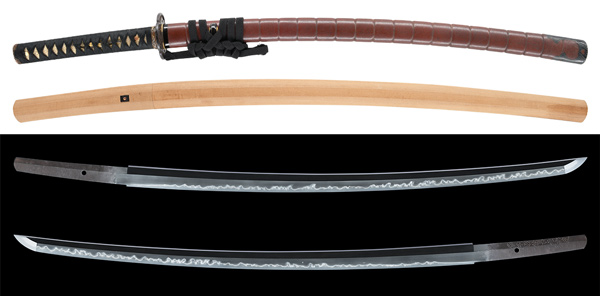 鉄製 ツバ 鍔 金線象嵌 刀装具 撫角形鍔 金象嵌耳 柳・笹