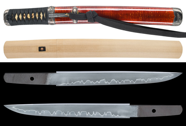 短刀 無銘 新々刀寿命 附 桜皮塗鞘合口短刀拵（TA-060225)｜刀・日本刀