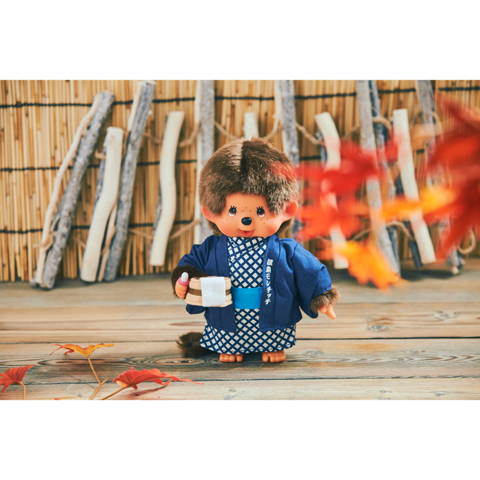 温泉モンチッチ Sサイズ/フラットキーチェーン | ぬいぐるみのセキグチ