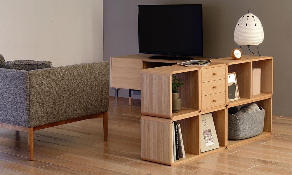 収納ボックス W700 仕切り付き日進木工（にっしんもっこう） | 公式