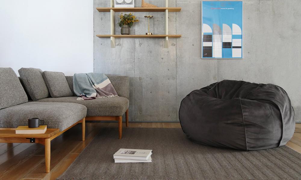 フェットサックM / ベルベット ダークグレーvetsak（フェットサック