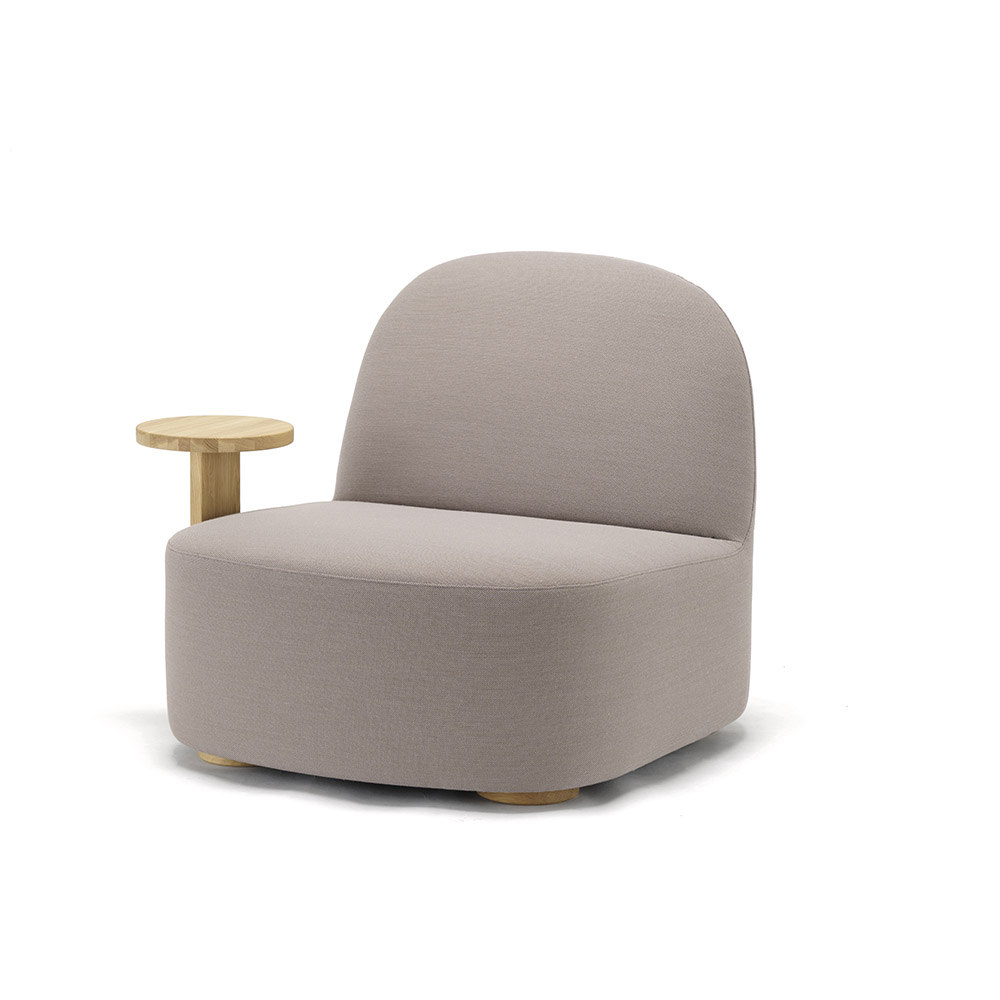 ポーラーラウンジチェア L ウィズサイドテーブル / スティールカット