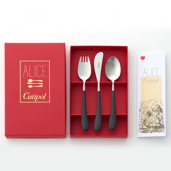 アリスギフト3本セット / ブラック×シルバーCutipol（クチポール