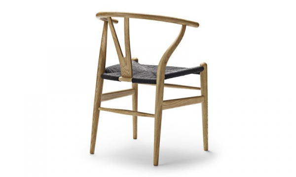 Yチェア CH24 / オーク材 オイル仕上げ ブラックペーパーコードCarl