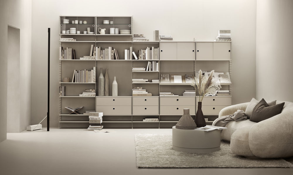 キャビネット W78×D30×H42cm / ウォルナットString Furniture