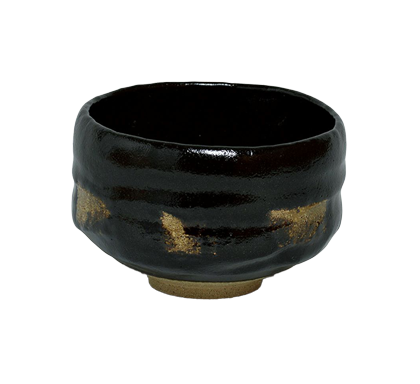 茶道具 楽茶碗（らくちゃわん） 茶碗 黒楽 銘「好日」 良實（りょうじ