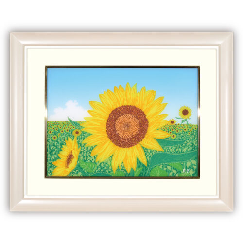 flowers ひまわり畑 - 版画家 小暮真望